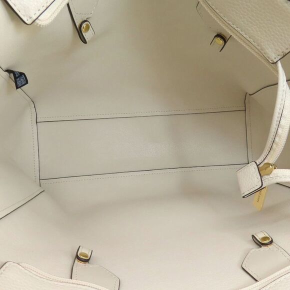 Michael Kors Kimberly White Leather Tote Bag (Pre-Owned) - Picture 7 of 11